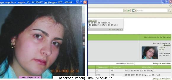 Tipe de pe Simpatie.Ro - ca tot eram pe aici.. :> look at the face of this - Photoooosss